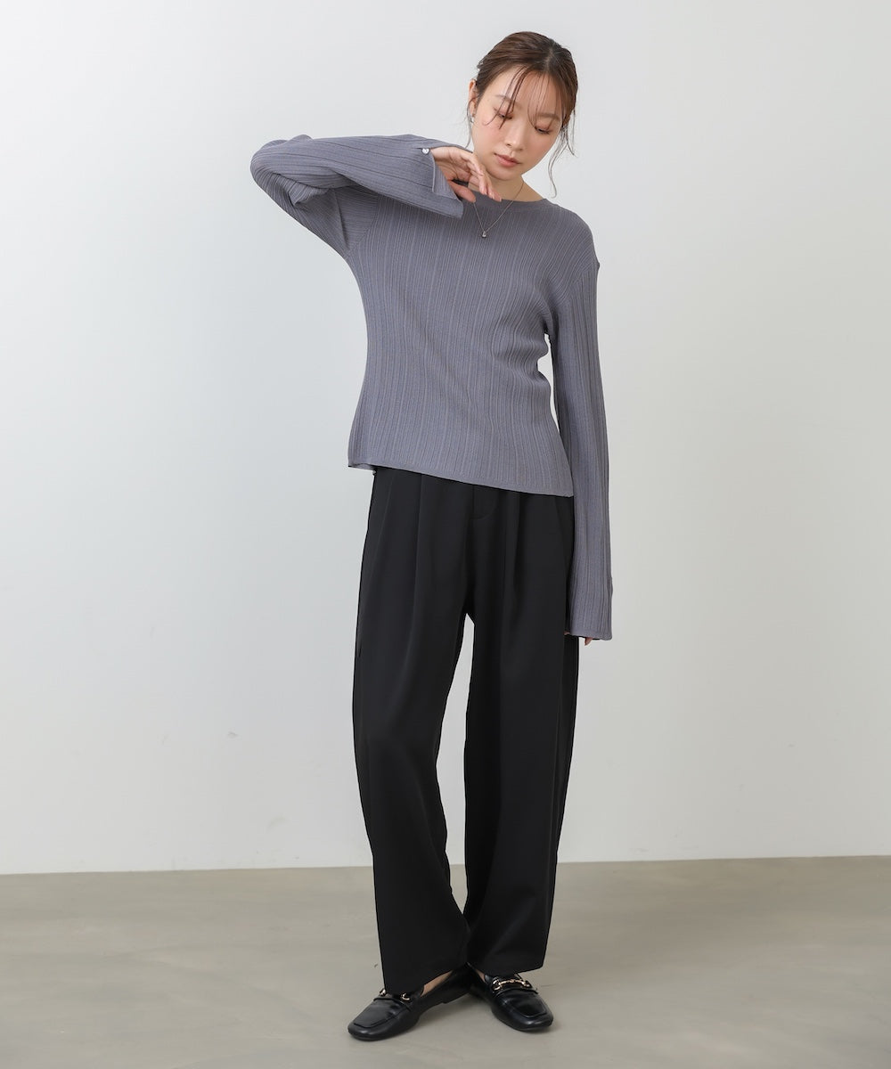 前後2WAYリボン付ニットカーディガン