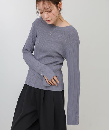 前後2WAYリボン付ニットカーディガン