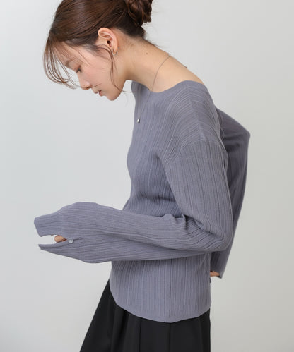 前後2WAYリボン付ニットカーディガン