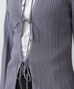 前後2WAYリボン付ニットカーディガン