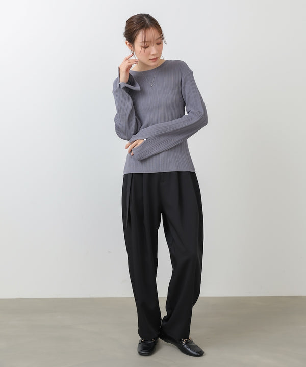 前後2WAYリボン付ニットカーディガン