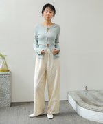 前後2WAYリボン付ニットカーディガン