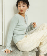 前後2WAYリボン付ニットカーディガン