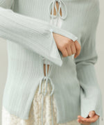 前後2WAYリボン付ニットカーディガン