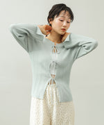 前後2WAYリボン付ニットカーディガン