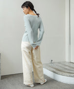 前後2WAYリボン付ニットカーディガン