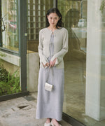 前後2WAYリボン付ニットカーディガン