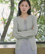 前後2WAYリボン付ニットカーディガン