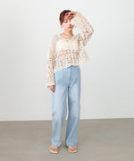 クロシェミックス編みカーディガン