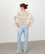 クロシェミックス編みカーディガン