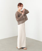 クロシェミックス編みカーディガン