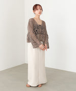 クロシェミックス編みカーディガン