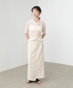 透かし編みニットカーディガン