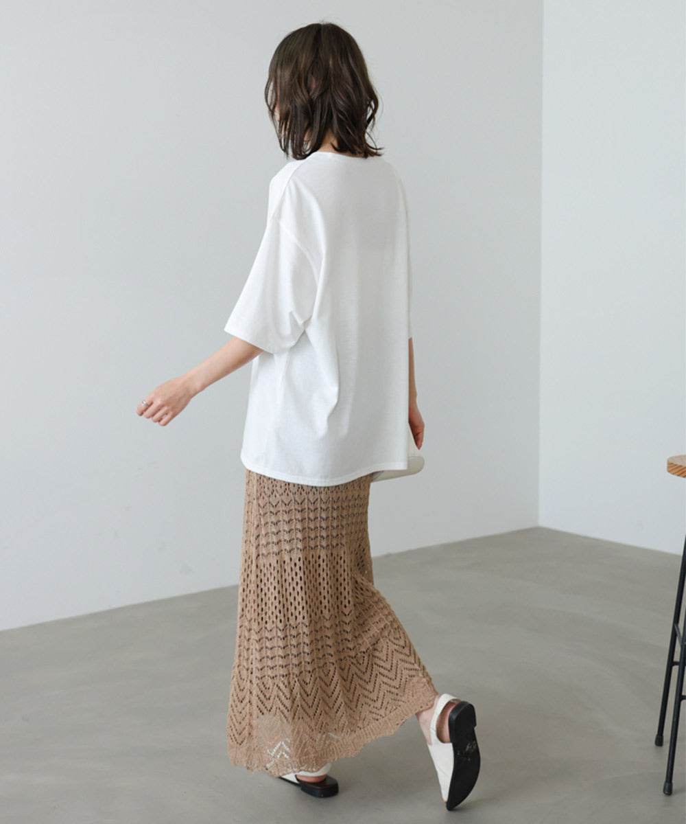 ミックスカギ編みスカート