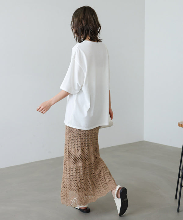 ミックスカギ編みスカート