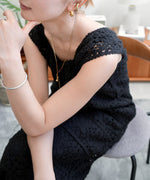 【XS~M 低身長向けサイズあり】クロシェロングワンピース