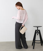 パールボタンフリルカーデ