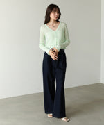 パールボタンフリルカーデ