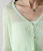 パールボタンフリルカーデ