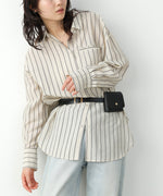 シアーストライプシャツ