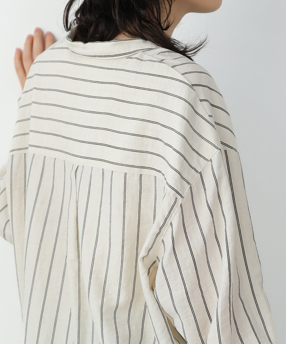 シアーストライプシャツ