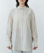 シアーストライプシャツ