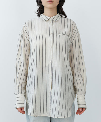 シアーストライプシャツ