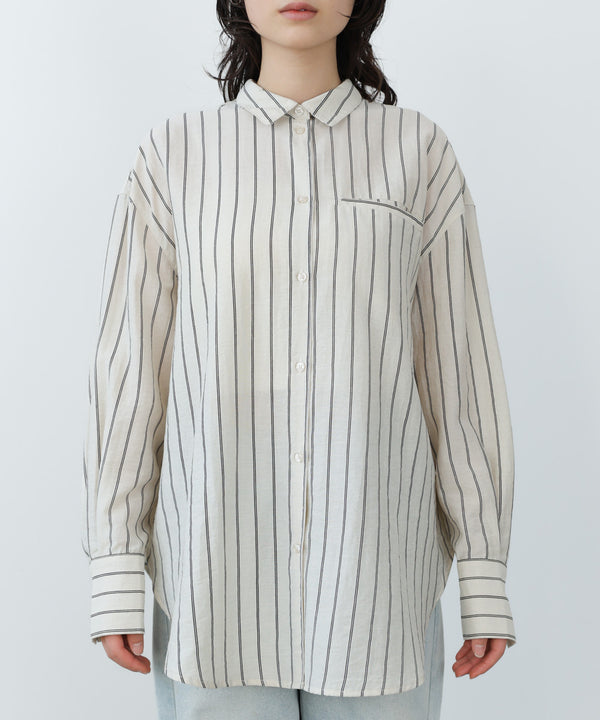 シアーストライプシャツ