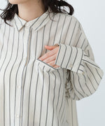 シアーストライプシャツ