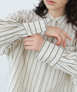 シアーストライプシャツ