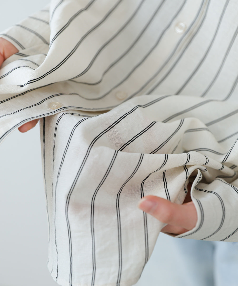 シアーストライプシャツ