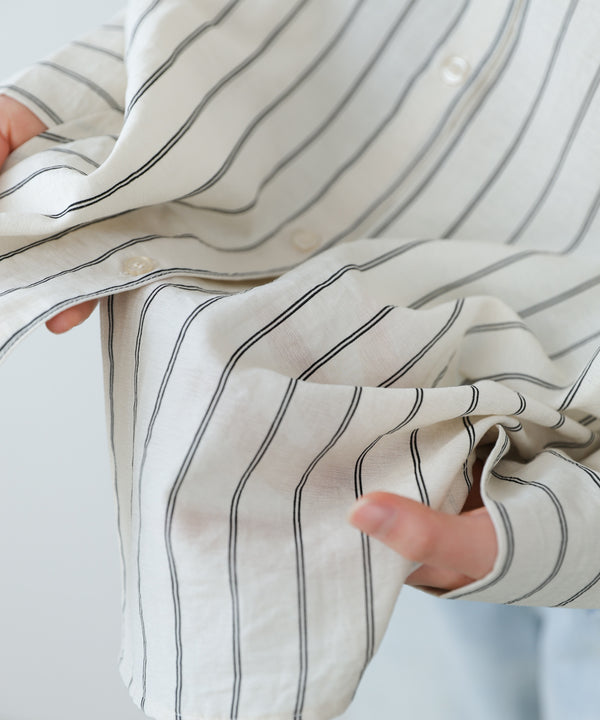 シアーストライプシャツ