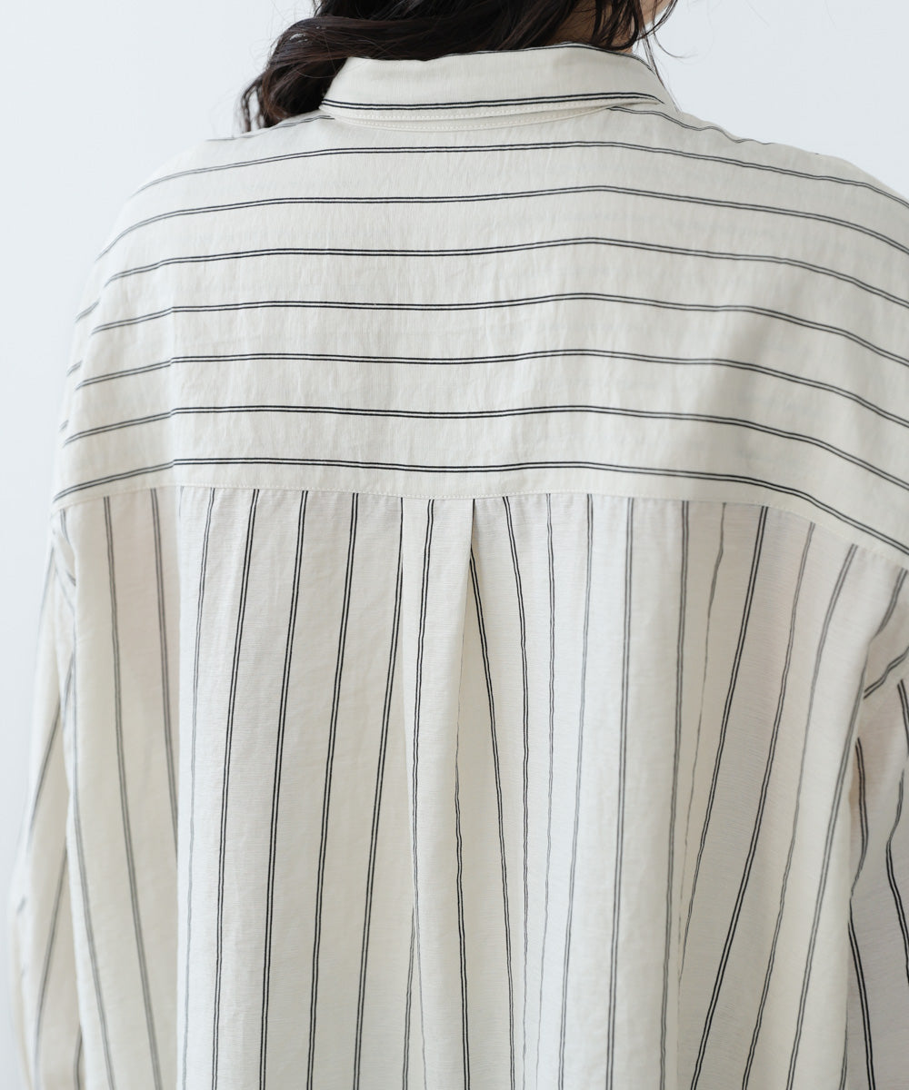 シアーストライプシャツ