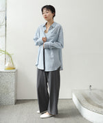 シアーストライプシャツ