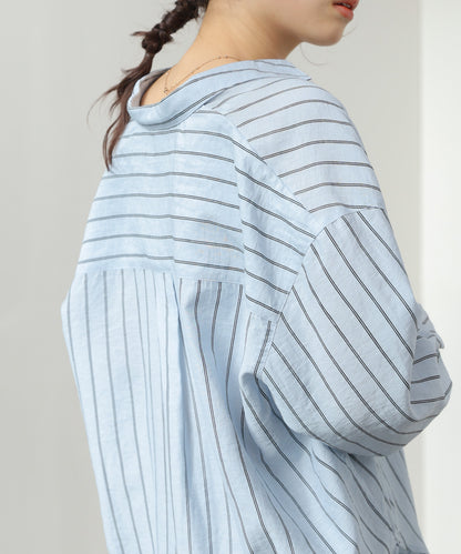 シアーストライプシャツ