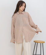 シアーストライプシャツ