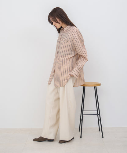 シアーストライプシャツ