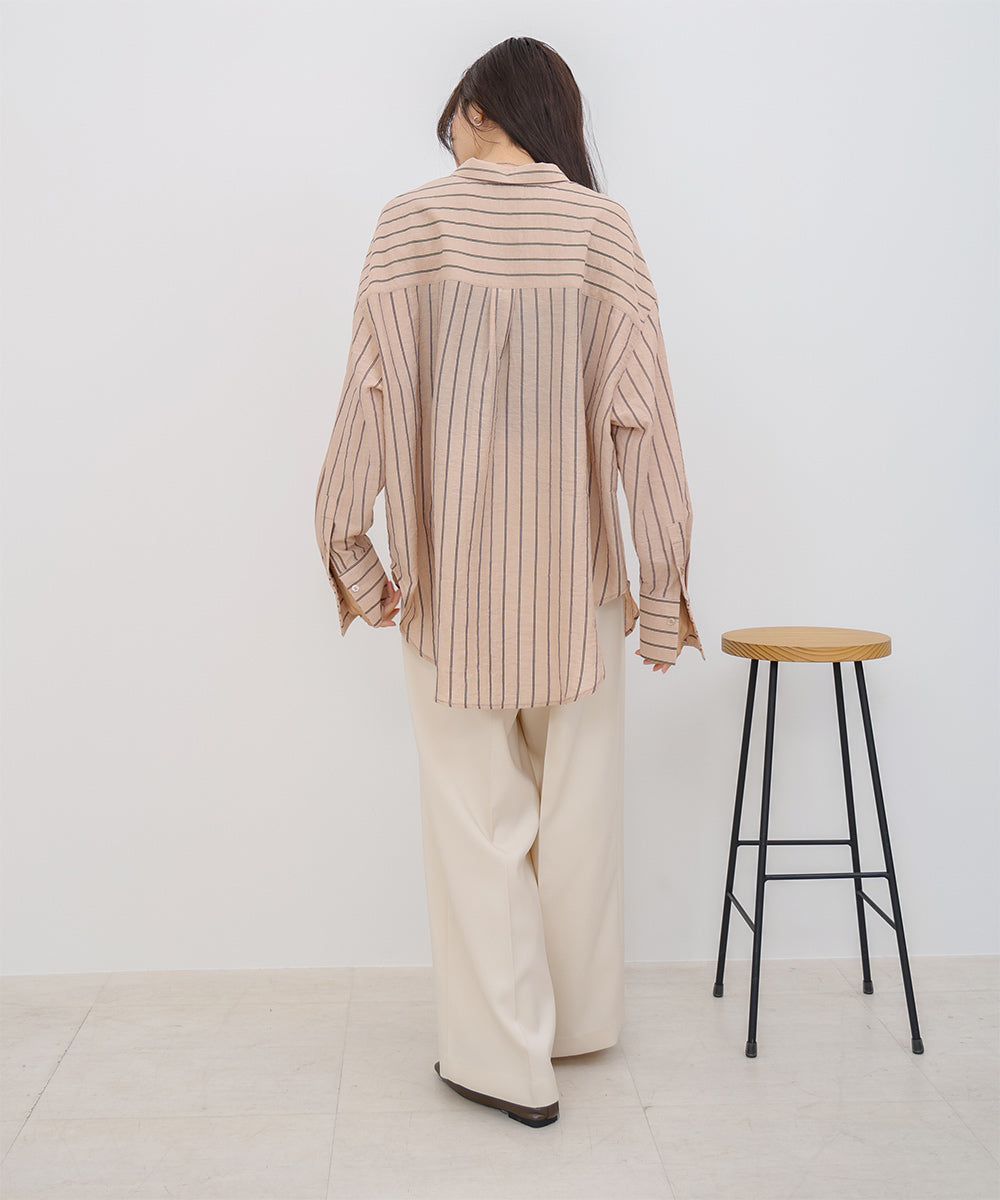 シアーストライプシャツ
