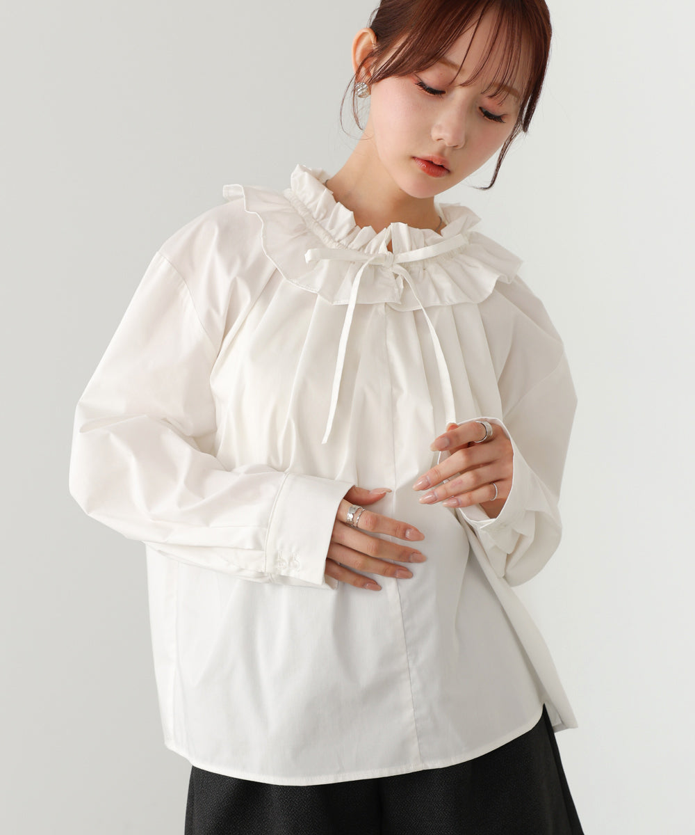 ギャザーフリルブラウス