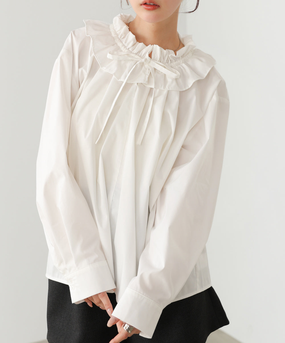 ギャザーフリルブラウス