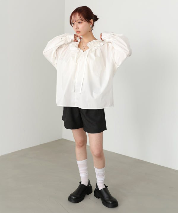 ギャザーフリルブラウス