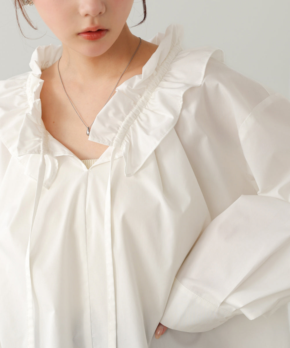 ギャザーフリルブラウス