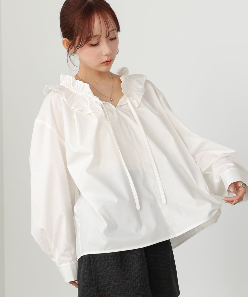 ギャザーフリルブラウス