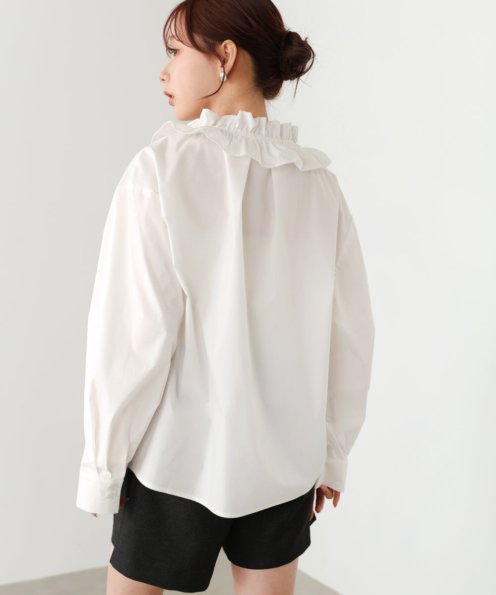 ギャザーフリルブラウス