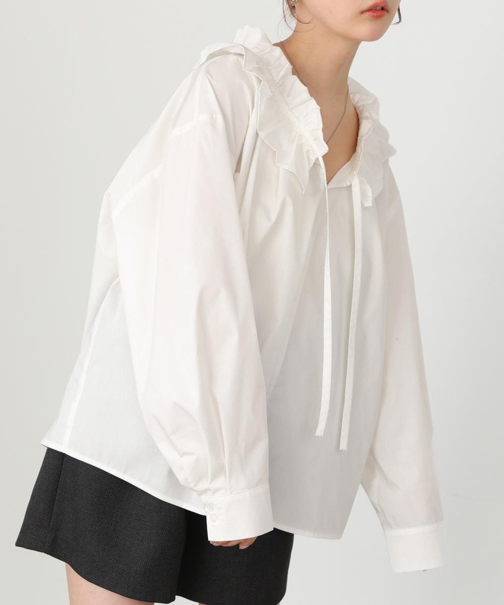 ギャザーフリルブラウス