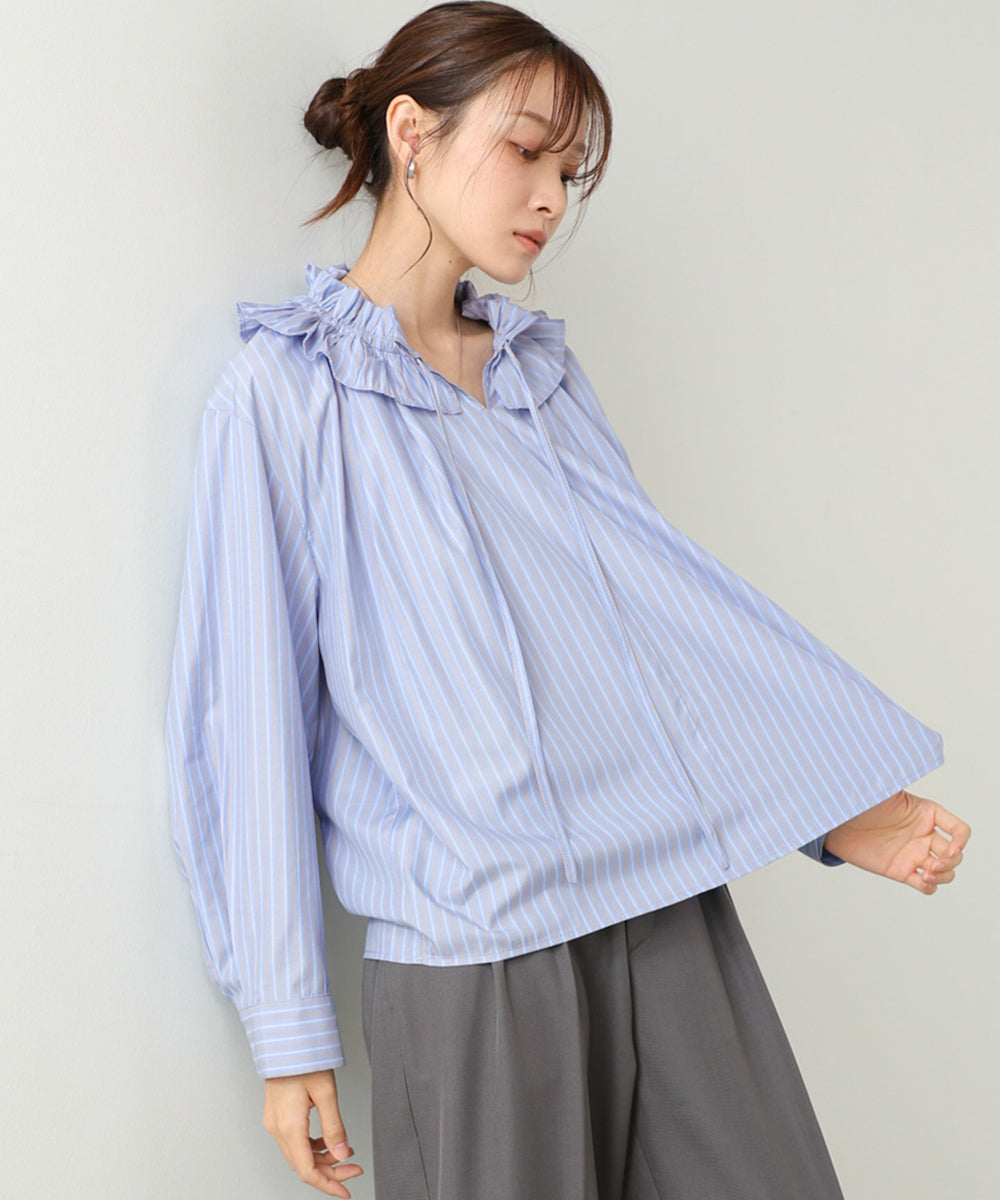 ギャザーフリルブラウス