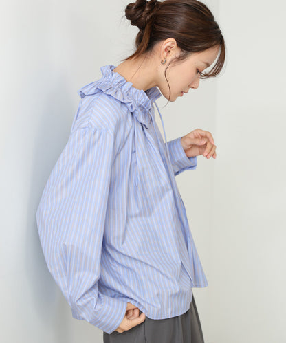 ギャザーフリルブラウス