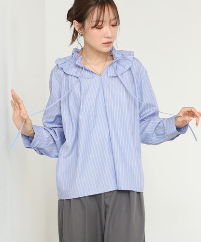 ギャザーフリルブラウス