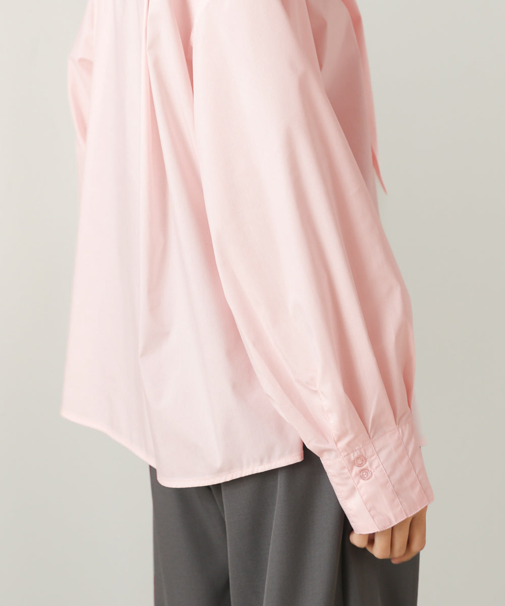 袖タックボウタイリボン付ブラウス