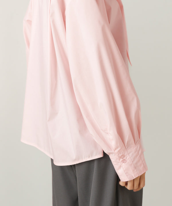 袖タックボウタイリボン付ブラウス